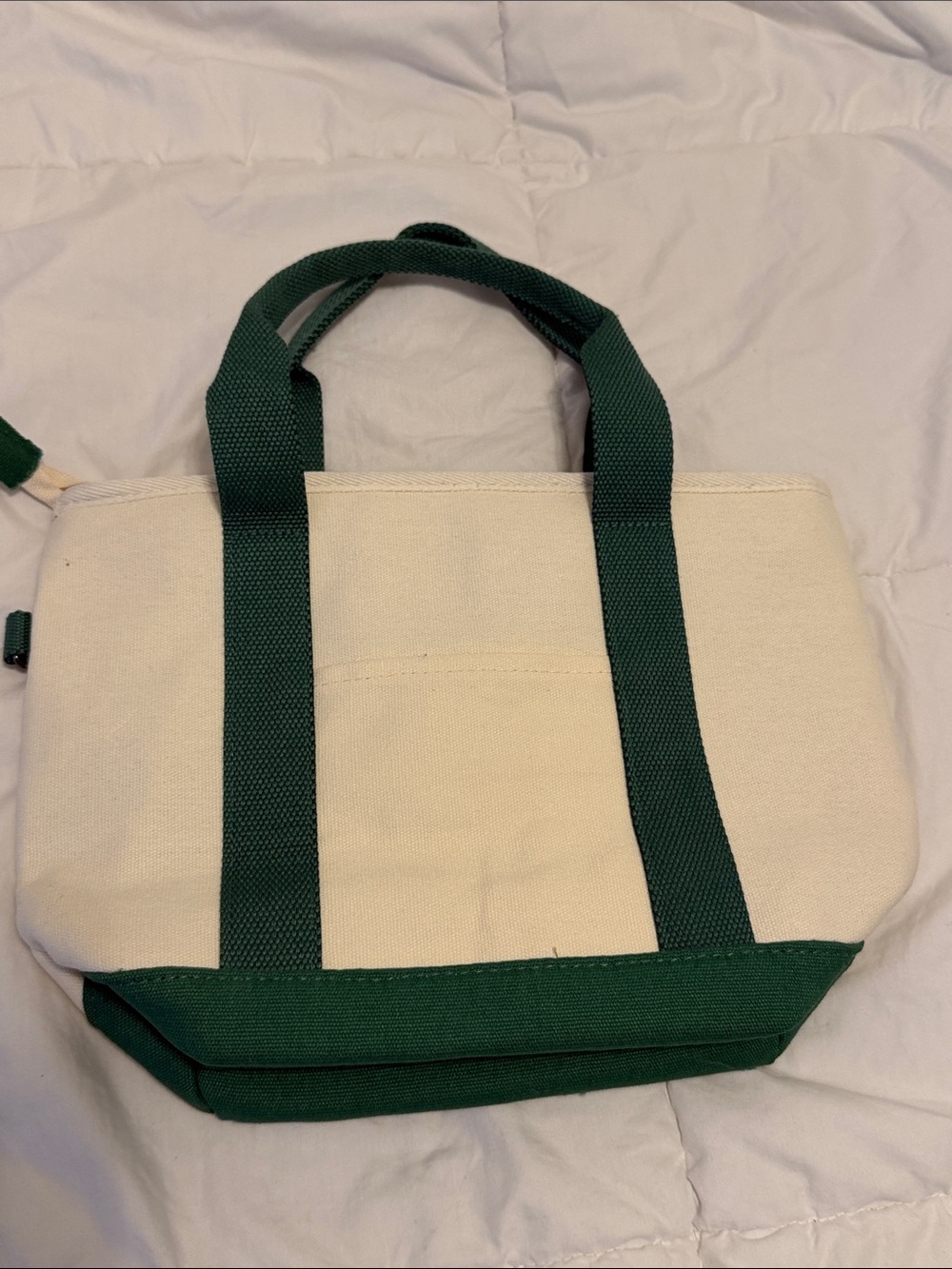 Peanuts x Starbucks Green-Trim Canvas Tote Bag - Picture 2 of 2